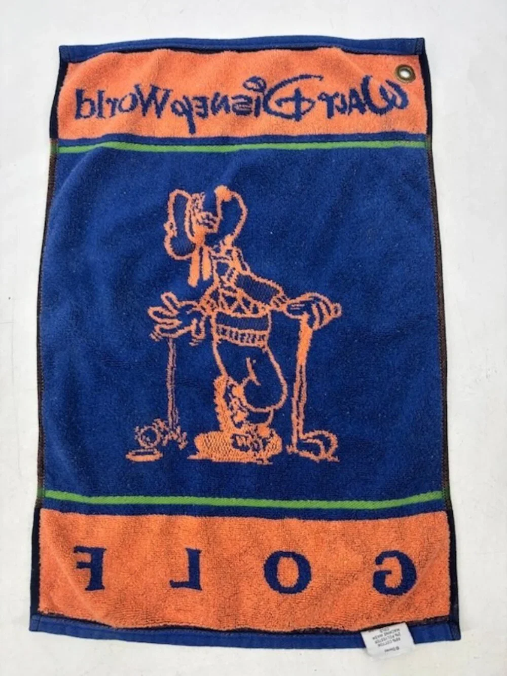 Walt Disney World Goofy Golf Towel Grommet Disneyland Made in USA